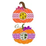 Pumpkin Monogram SVG Cuttable Frame