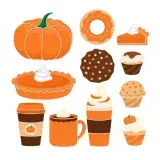 Pumpkin Food and Drink SVG Cuttable Design