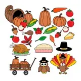 Thanksgiving Cornucopia Pack SVG Cuttable Design