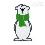 Polar Bear Applique Embroidery Design
