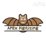 Halloween Bat Split Embroidery Design