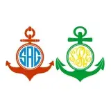Anchor Monogram SVG Cuttable Frame