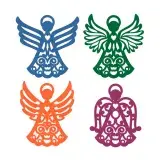 Christmas Angels Pack SVG Cuttable Design