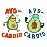 Avo Cardio Avocado SVG Cuttable Design