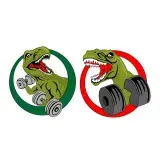 Weight Lifting T Rex Dinosaur SVG Cuttable Design