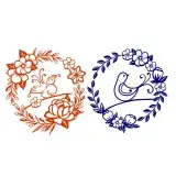 Flower Wreath Bird SVG Cuttable Design