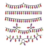 Christmas Lights SVG Cuttable Design