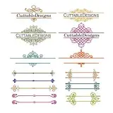 Calligraphic Flourish SVG Cuttable Frame