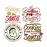 Cookies for Santa SVG Cuttable Design