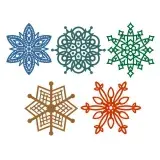 Snowflakes Snow Flake Pack SVG Cuttable Design