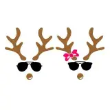 Deer Sunglasses SVG Cuttable Design