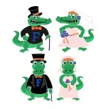 Gator Alligators Wedding SVG Cuttable Design