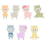 Cute Llama Pack SVG Cuttable Design