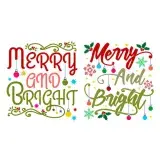 Merry and Bright SVG Cuttable Design