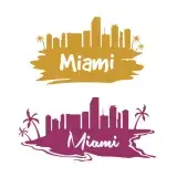 Florida Miami Skyline SVG Cuttable Design
