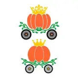 Pumpkin Carriage SVG Cuttable Design