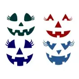 Pumpkin Smiling Face Lashes SVG Cuttable Design