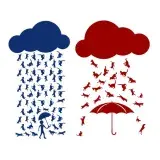Rain Cats and Dogs SVG Cuttable Design