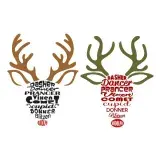 Reindeers' Names SVG Cuttable Design