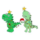 Christmas Tree Rex SVG Cuttable Design