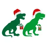 Christmas T-Rex Gift SVG Cuttable Design