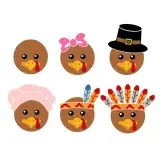Turkey Family SVG Cuttable Design