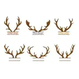 Reindeer Antlers Split SVG Cuttable Frame