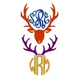 Antlers Monogram SVG Cuttable Frame