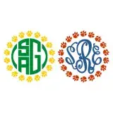 Paws Monogram SVG Cuttable Frame