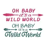 Oh Baby It's a Wild World SVG Cuttable Design