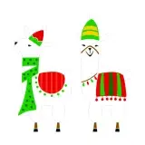 Holiday Christmas Llama SVG Cuttable Design