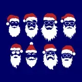 Santa Faces SVG Cuttable Design