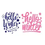 Hello Winter SVG Cuttable Design