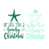 We Wish You a Beachy Christmas SVG Cuttable Design