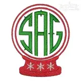Snow Globe Monogram Embroidery Frame