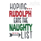 Hoping Rudolph Embroidery Design