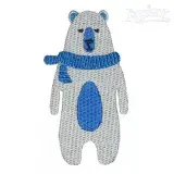 Winter Polar Bear Embroidery Design