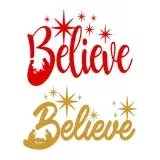 Christmas Believe SVG Cuttable Design