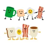 Breakfast Characters SVG Cuttable Design