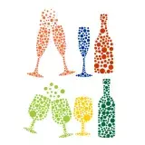 Polka Dot Champange SVG Cuttable Design