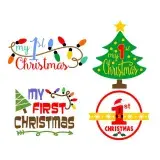 My 1st Christmas Baby SVG Cuttable Design