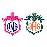 Pineapple Monogram SVG Cuttable Frame