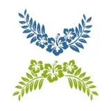 Tropical Hibicus Flowers Wreath SVG Cuttable Design