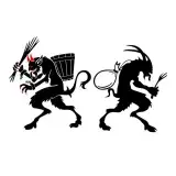 Christmas Krampus SVG Cuttable Design