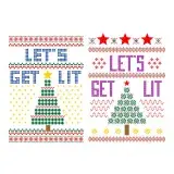 Let's Get Lit Cross Pattern SVG Cuttable Design