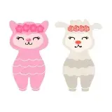 Llama Flowers SVG Cuttable Design