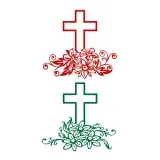 Poinsettia Flowers Cross SVG Cuttable Designs