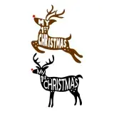 My First Christmas Reindeer SVG Cuttable Design