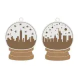 NYC New York City Snow Globe SVG Cuttable Design