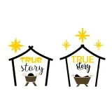 True Story Nativity Scene SVG Cuttable Design